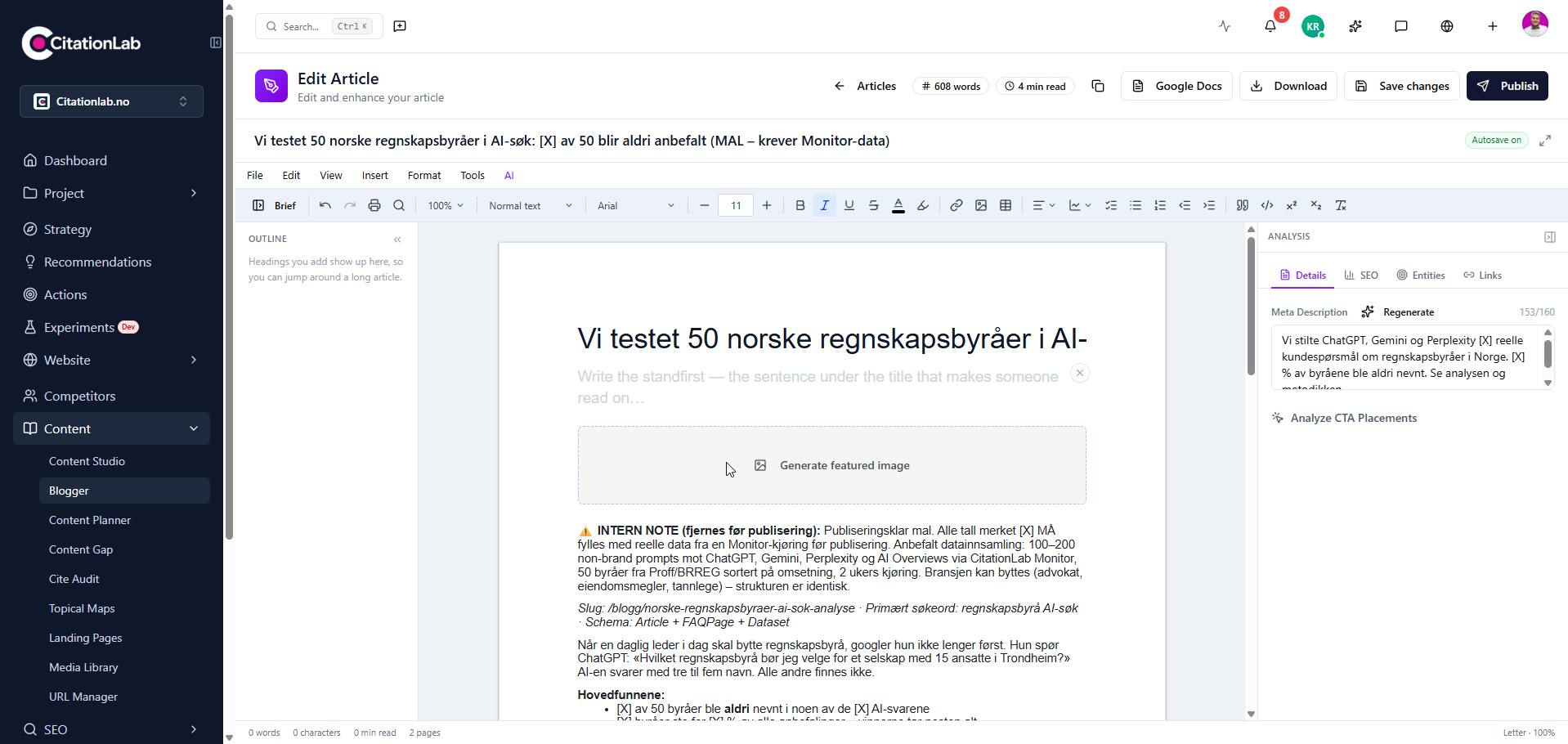 Skriv mot det som faktisk siteres